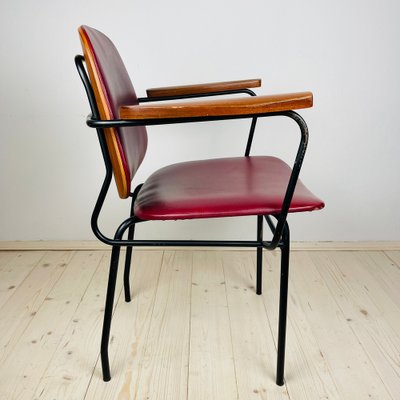 Mid-Century Red Dining Chair, Italy, 1960s-WQC-1782074