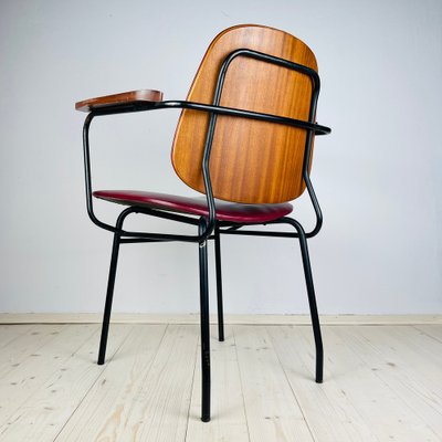 Mid-Century Red Dining Chair, Italy, 1960s-WQC-1782074