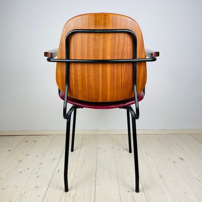 Mid-Century Red Dining Chair, Italy, 1960s-WQC-1782074