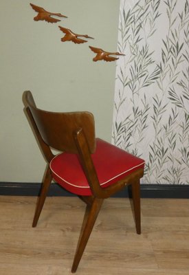 Mid-Century Red Dining Chairs, Set of 2-AFE-556781