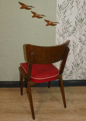 Mid-Century Red Dining Chairs, Set of 2-AFE-556781