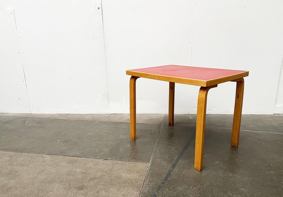 Mid-Century Red Dining Table or Desk by Alvar Aalto for Artek, 1960s-UAH-1736387