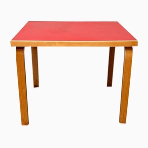 Mid-Century Red Dining Table or Desk by Alvar Aalto for Artek, 1960s-UAH-1736387