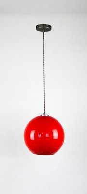 Mid-Century Red Glass Pendant Lamp-HGJ-738987