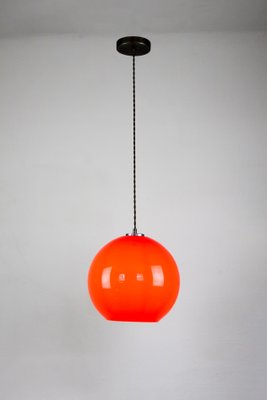 Mid-Century Red Glass Pendant Lamp-HGJ-738987