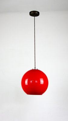 Mid-Century Red Glass Pendant Lamp-HGJ-738987