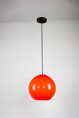 Mid-Century Red Glass Pendant Lamp-HGJ-738987