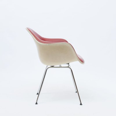 Mid-Century Red Leather Dax Dining Chair by Charles & Ray Eames for Herman Miller-QQA-777778