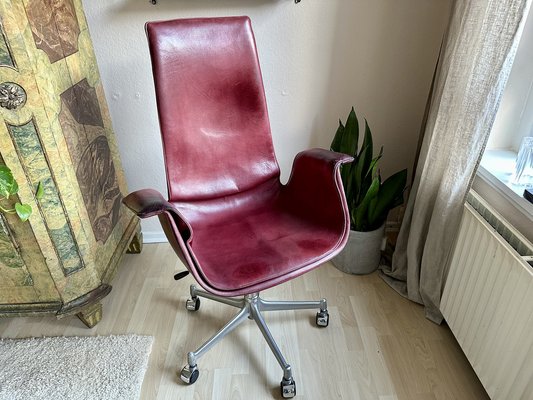 Mid-Century Red Tulip Armchair by Preben Fabricius & Jørgen Kastholm for Kill International, 1980s-JO-1783335