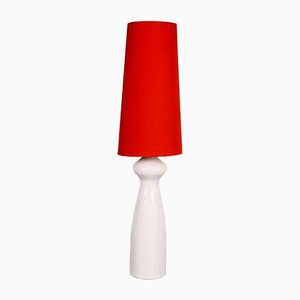 Mid-Century Red & White Floor Lamp-JUN-1215881