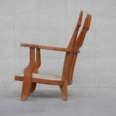 Mid-Century Rest Oak Armchair by Guillerme et Chambron-JRP-1079871