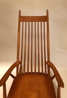 Mid-Century Rocking Chair in Beechwood, 1950s-BAF-763521