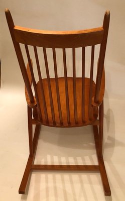 Mid-Century Rocking Chair in Beechwood, 1950s-BAF-763521