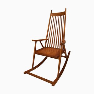 Mid-Century Rocking Chair in Beechwood, 1950s-BAF-763521