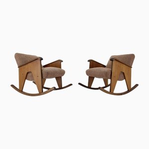 Mid-Century Rocking Chairs, Czechoslovakia, 1960s, Set of 2-TZ-1153602