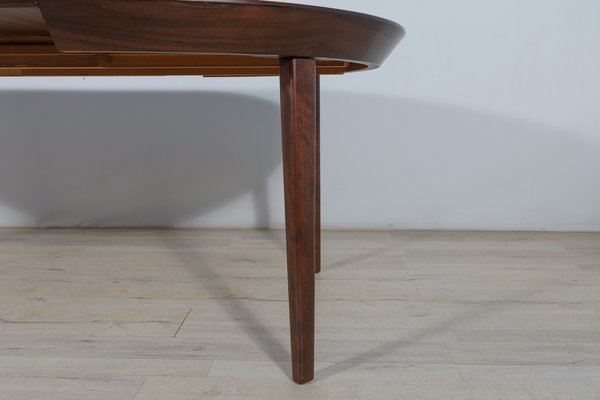 Mid-Century Rosewood Extendable Table by Ole Hald for Gudme Møbelfabrik, 1970s-NIT-1364444