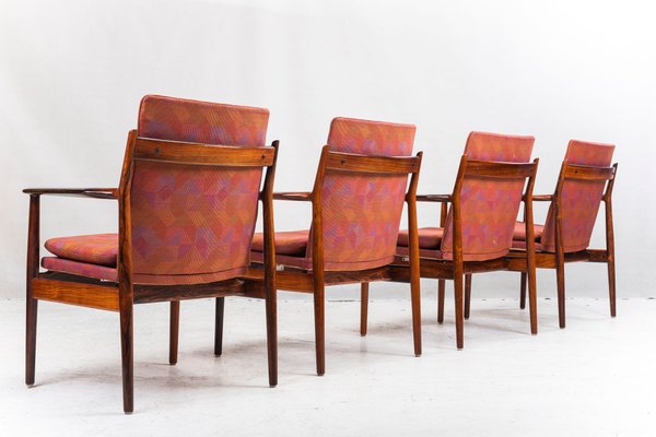 Mid-Century Rosewood Model 341 Armchairs by Arne Vodder for Sibast, Set of 4-ZZH-594914