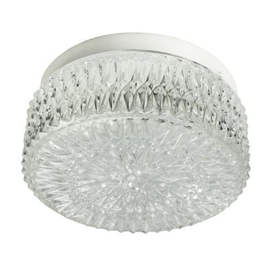 Mid-Century Round Clear Glass Flush Mount-BLS-1769124