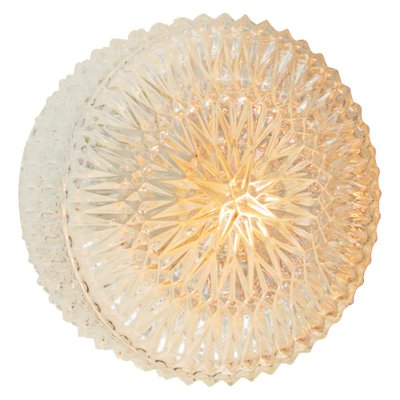 Mid-Century Round Clear Glass Flush Mount-BLS-1769124