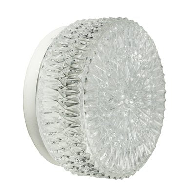 Mid-Century Round Clear Glass Flush Mount-BLS-1769124