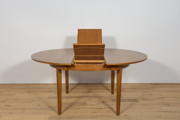 Mid-Century Round Extendable Dining Table and Chairs from McIntosh, 1960s, Set of 5-NIT-2034701