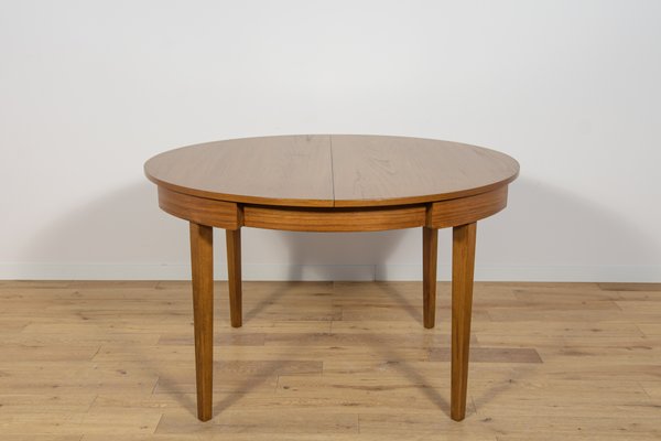 Mid-Century Round Extendable Dining Table and Chairs from McIntosh, 1960s, Set of 5-NIT-2034701