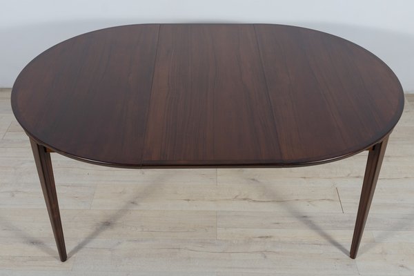 Mid-Century Round Rosewood Dining Table by Henry Rosengren Hansen for Brande Mobel Industry, 1960s-NIT-1383881