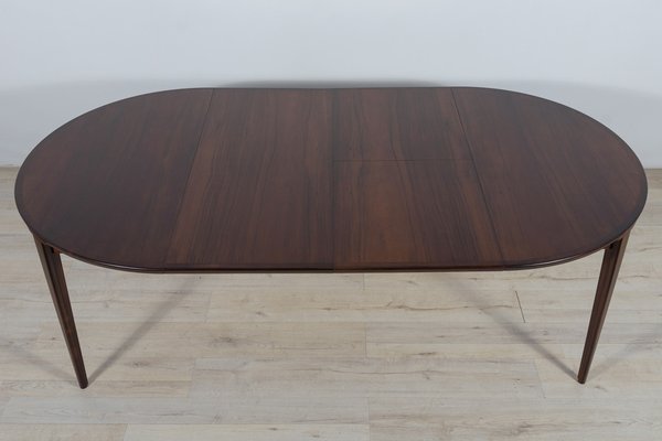 Mid-Century Round Rosewood Dining Table by Henry Rosengren Hansen for Brande Mobel Industry, 1960s-NIT-1383881