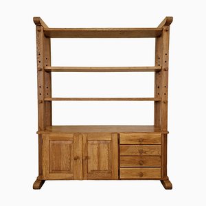 Mid-Century Rustic Open Bookcase - Cabinet-ITF-1823987