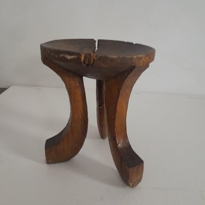 Mid-Century Rustico African Stools, Set of 3-LMR-1821897