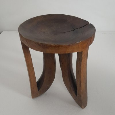 Mid-Century Rustico African Stools, Set of 3-LMR-1821897