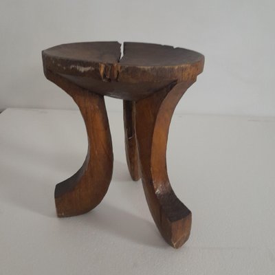 Mid-Century Rustico African Stools, Set of 3-LMR-1821897