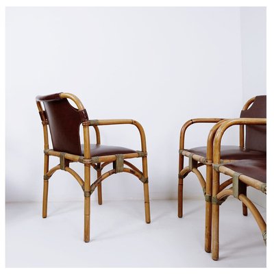 Mid-Century Safari Armchairs, 1960s, Set of 4-JG-1775470