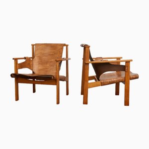 Mid-Century Safari Armchairs Model Trienna by Carl-Axel Acking for Nordiska Kompaniet, 1960s, Set of 2-XCG-1918403