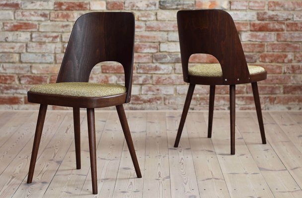 Mid-Century Sahco Fabric Dining Chairs by Oswald Haerdtl, 1950s, Set of 4-MJR-1001974