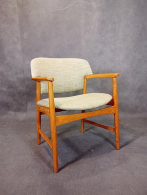 Mid-Century Scandinavian Armchair by Ejnar Larsen & Aksel Bender for Fritz Hansen, 1960s-EYI-1729608