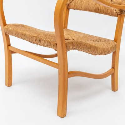 Mid-Century Scandinavian Beech Armchairs, Set of 2-QQA-778958