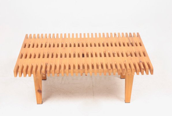 Mid-Century Scandinavian Bench in Pine, 1970s-FK-1000463