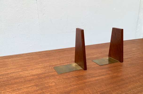 Mid-Century Scandinavian Bookends in Teak, 1960s, Set of 2-UAH-1438730