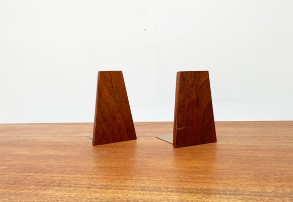 Mid-Century Scandinavian Bookends in Teak, 1960s, Set of 2-UAH-1438730