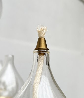 Mid-Century Scandinavian Brass and Glass Clear Drops Oil Lamp or Candleholder by Freddie Andersen, 1960s-UAH-1824276