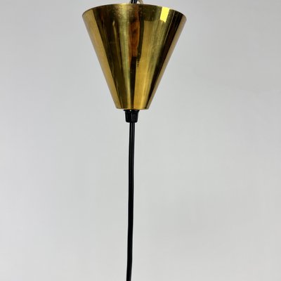 Mid-Century Scandinavian Brass and Teak Pendant, 1960s-RMX-1789253