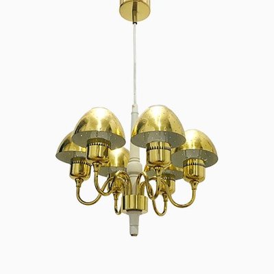 Mid-Century Scandinavian Brass Chandelier or Pendant by Hans-Agne Jakobsson for Hans-Agne Jakobsson Ab Markaryd, Sweden, 1960s-BMM-1240650