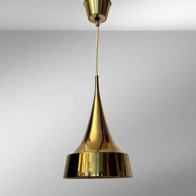 Mid-Century Scandinavian Brass Pendant Lamp by Eje Ahlgren for Bergboms, 1960s-LIV-2028282