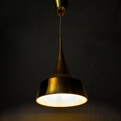 Mid-Century Scandinavian Brass Pendant Lamp by Eje Ahlgren for Bergboms, 1960s-LIV-2028282