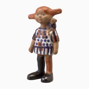 Mid-Century Scandinavian Chamotte Stoneware Pippi Longstocking by Lisa Larson for Gustavsberg, 1967-UAS-1740858