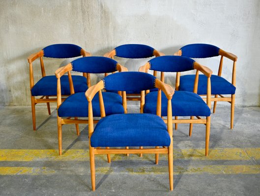 Mid-Century Scandinavian Dining Chairs, 1960s, Set of 6-QVY-780755