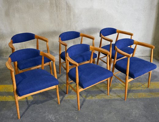 Mid-Century Scandinavian Dining Chairs, 1960s, Set of 6-QVY-780755