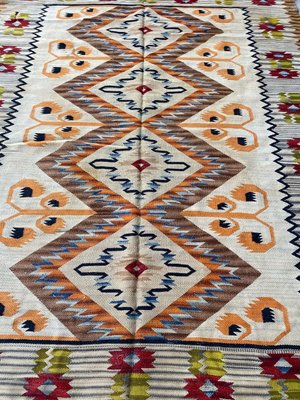 Mid-Century Scandinavian Flat Woven Kilim Rug-YMM-1131891