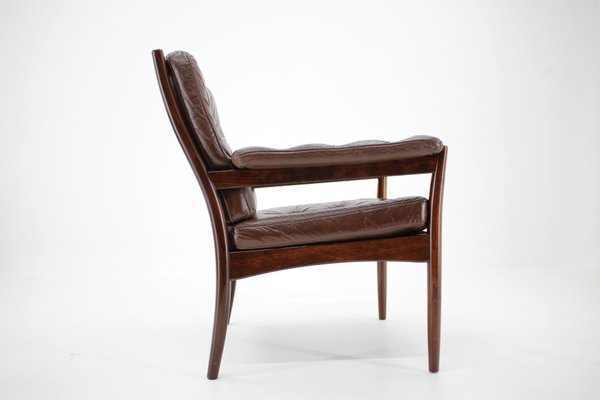 Mid-Century Scandinavian Leather Armchair from G-Möbler, Sweden, 1970s-TZ-785995